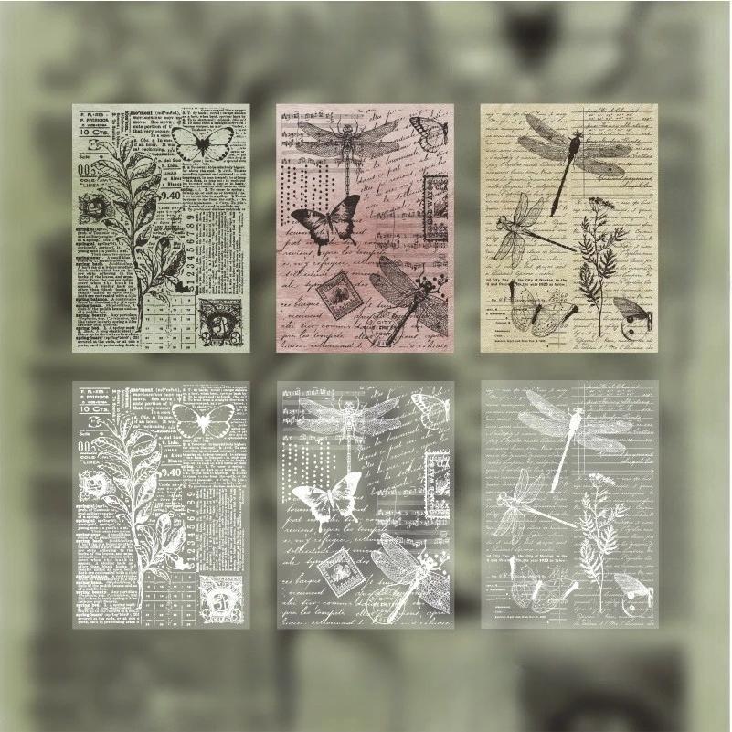 30pcs/pack Vintage Style Material Paper for Decorative Scrapbooking Diary Album Lable Journal Planner Scrapbook Stickers