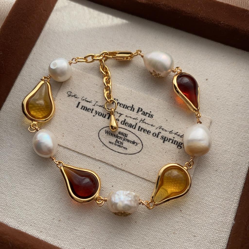 Bracelet Agate Rouge Nanhong, Bracelet Design de Niche, Style National Métaphysique, Fermoir de Sécurité Gourde, Tempérament Élégant, Bracelet, Femmes