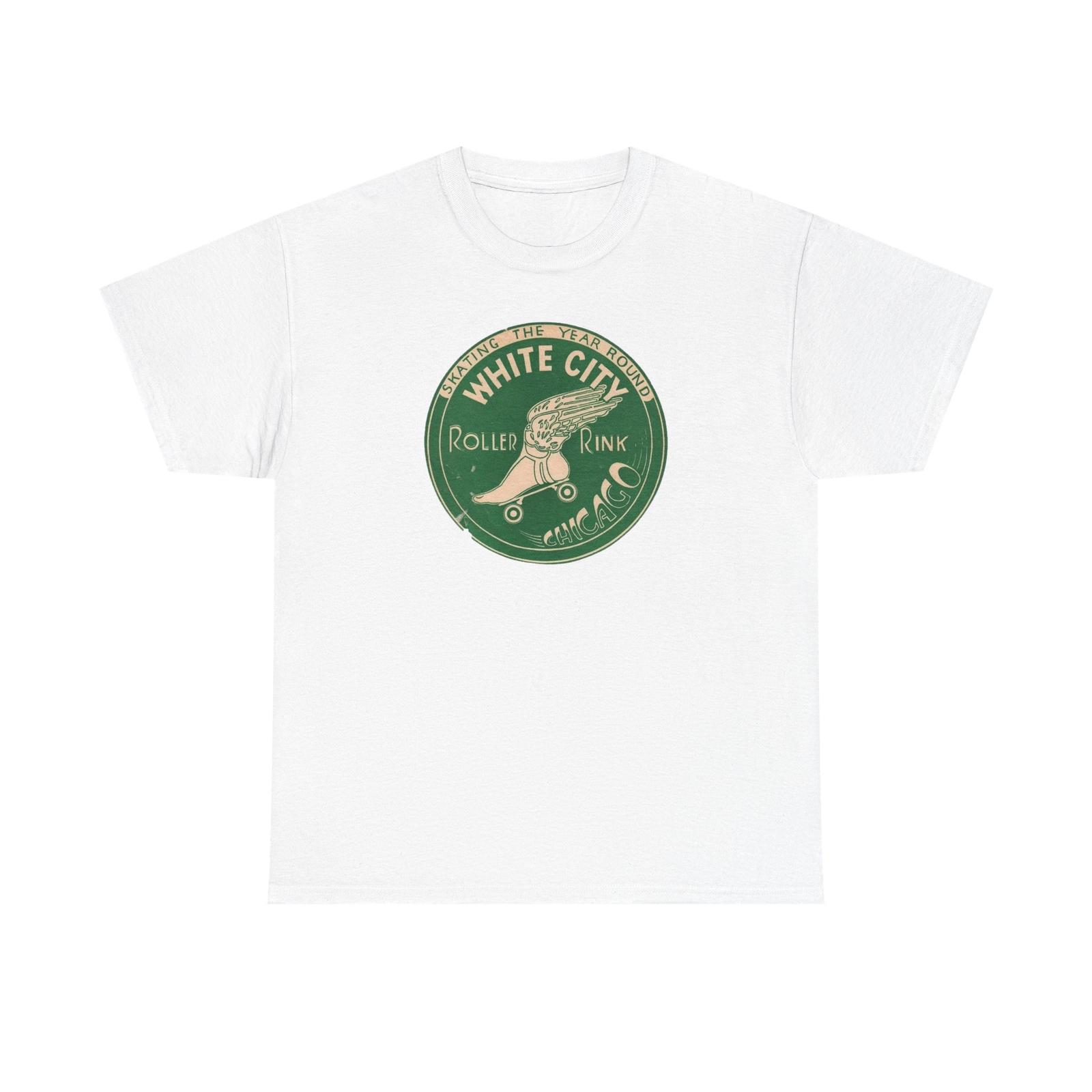 

Retro White City Roller Rink Chicago Tshirt Tops Tee, Vintage T-Shirt Mens Womens Tees Top, Fun Gift for Skaters 2XL