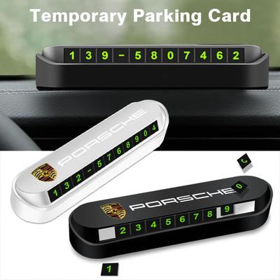 1Pcs Car Temporary Parking Card Plate Badge Car Styling For Boxster Cayenne Panamera Macan Cayman 911 918 996 917 991