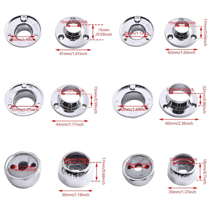 Steel Wardrobe Flange Brackets Connectors Metal Pipe Connectors Wardrobe Flange for Secure & Stylish Closet Assembly
