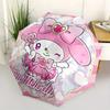 My Melody,Pink Bow Automatic Folding Umbrella Simple 8 Rib Design, Bright Cartoon Pattern, Durable Iron Frame, Suitable For Travel, Outdoor,