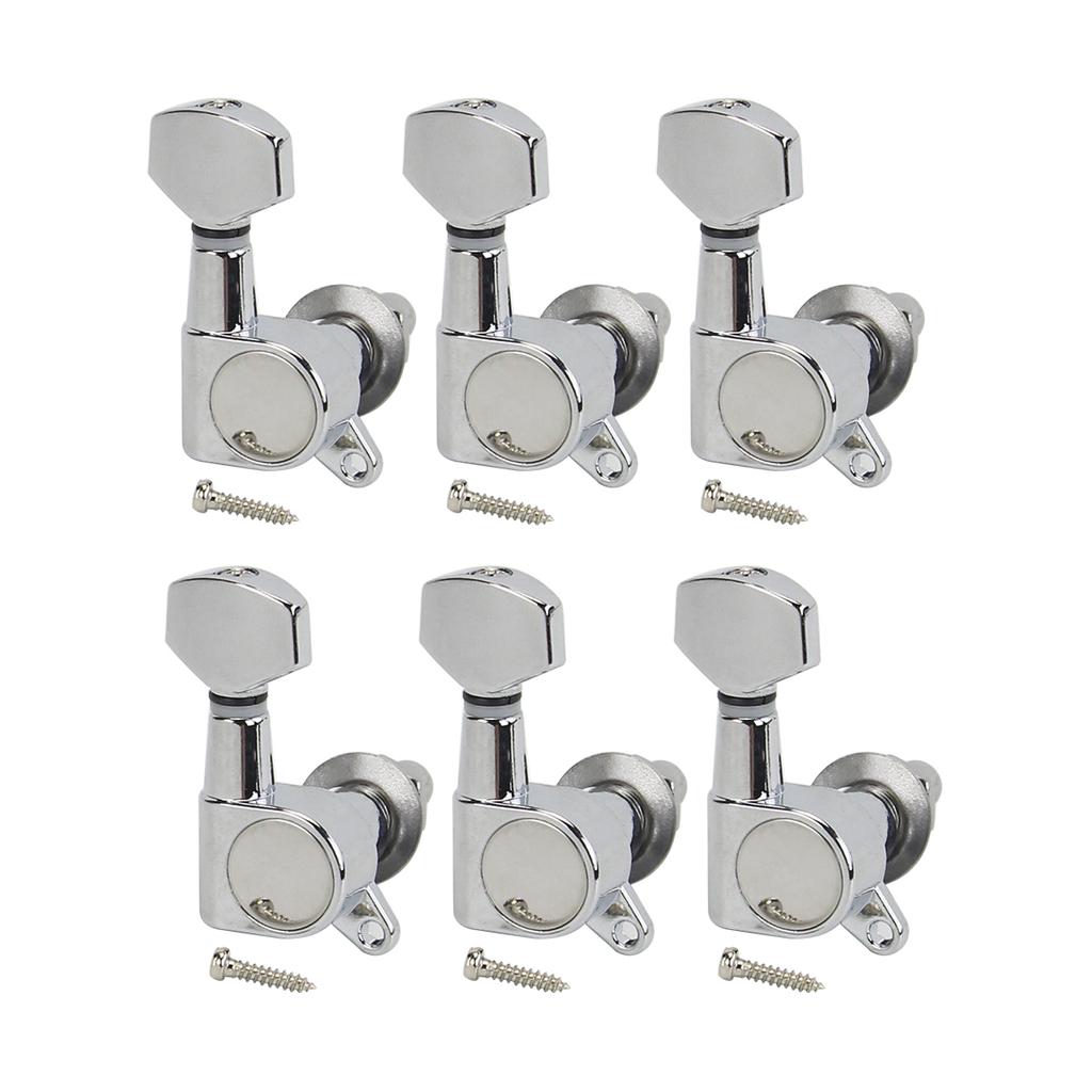 FLEOR Set of 6R Sealed Guitar Machine Heads Tuners Tuning Pegs Keys Small Button for Right Handed Guitar