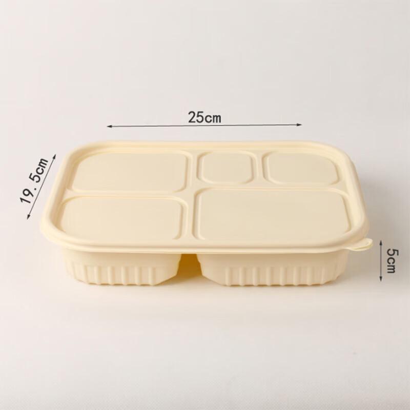 Biodegradable 5-Compartment Disposable Food Container