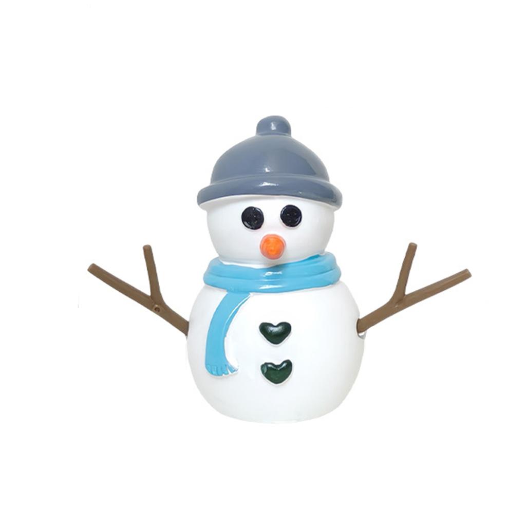 1Pc Christmas Resin Snowman Decorative Ornament, Christmas Decoration, Holiday Gift, Suitable for Indoor Home Decoration, Desktop Decoration, Room Fi