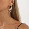 Retro Design Snake Personalized Earrings, Light Luxury Temperament High-end Alloy Earrings