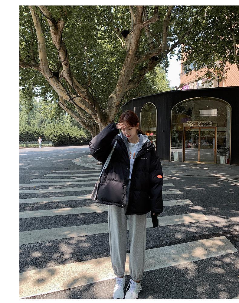 2024 Winterjacke aus verdickter Baumwolle im koreanischen Stil mit Kapuze für Damen