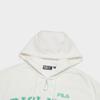 FILA Letter Print Hooded Casual Knit Jacket Women jackets Cloud-Mushroom-White F11W419505F-WT