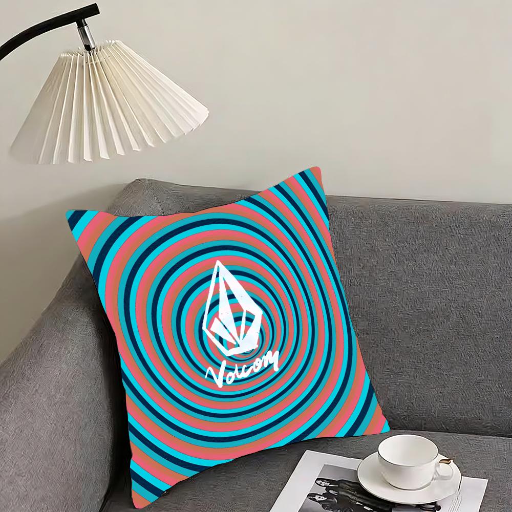 Classic VVolcom Extreme Sports Cushion Cover Pillowcase Ultra Soft Skin Friendly Fabric Cloud Like Comfort Concealed Zipper