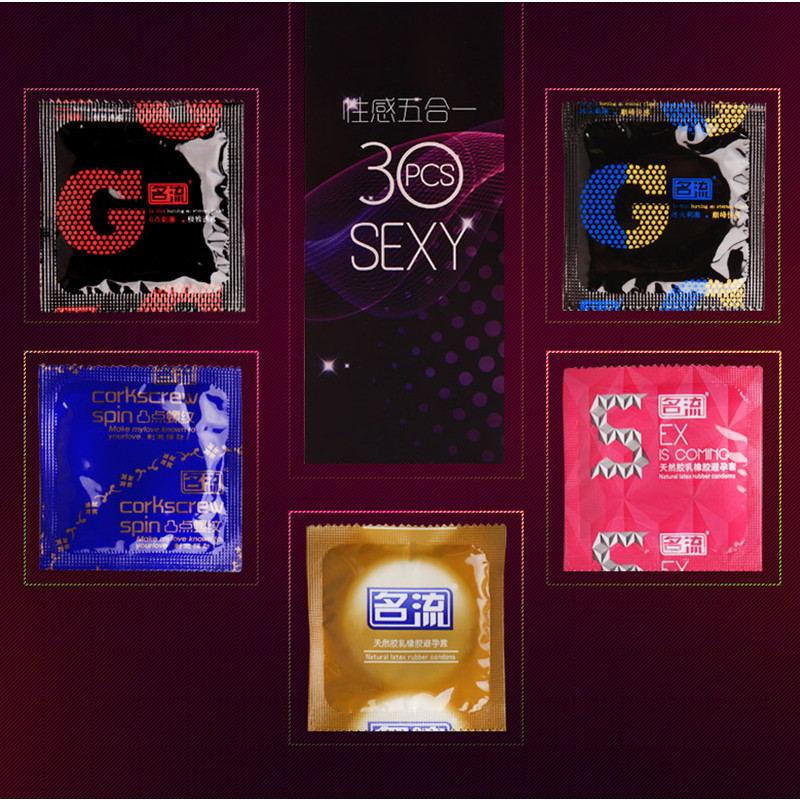 MingLiu G Spot Condom 100/30 Pcs 5 Types Spiral Spike Condoms