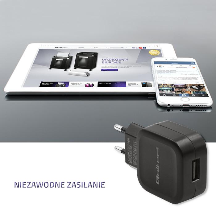 Qoltec Ładowarka sieciowa 12W | 5V | 2.4A |  USB