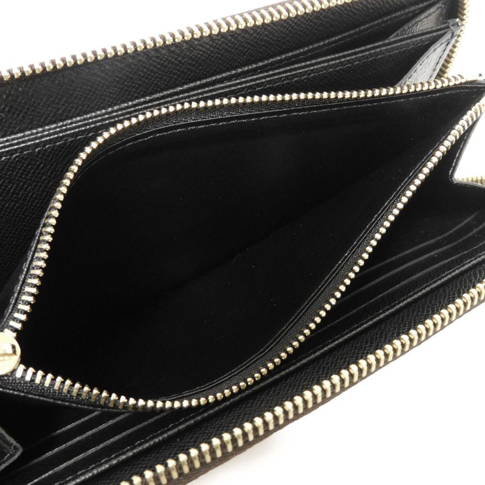 Used 12564 Zippy Wallet M82444 7940 New Model Black Zip Around RFID Excellent Condition Monogram Reverse Brown Unisex