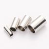 20-50pcs Gold Stainless Steel Leather End Caps Crimp Cord Wire Hole 2-5mm Crimp Clasps Fastener for Jewelry Making DIY