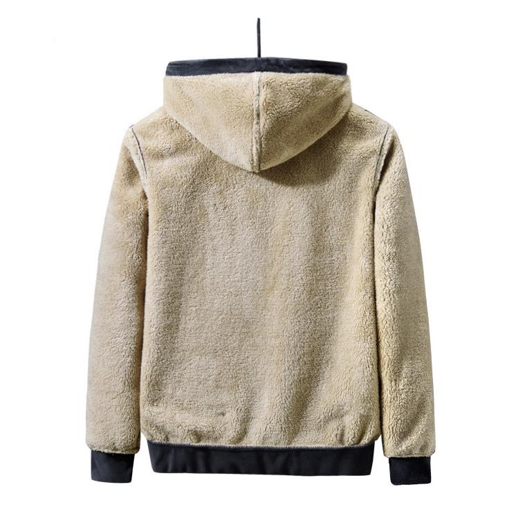 Men's Sets Jacket Pant Warm Fur Winter Sweatshirt Tracksuit Men's Sets Fleece Thick Hooded Brand Casual Track Suits