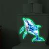 Glow In The Dark Dolphin Toilet Stickers, Waterproof PVC Bathroom Wall Decals, Self-Adhesive Kids Toilet Seat Decor, Removable Luminous Bathroom