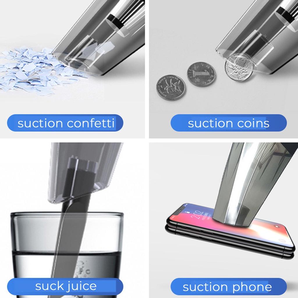 12V 120w Car Handheld Vacuum Cleaner with Digital Tire Inflator Pump Pressure Gauge LED Light Vacuum Cleaner For Home Auto 4 in 1