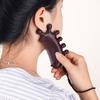Body Meridian Massage Comb Sandalwood Five Wide Tooth Comb Acupuncture Therapy Blood Circulation Anti-Static Smooth Hair Comb