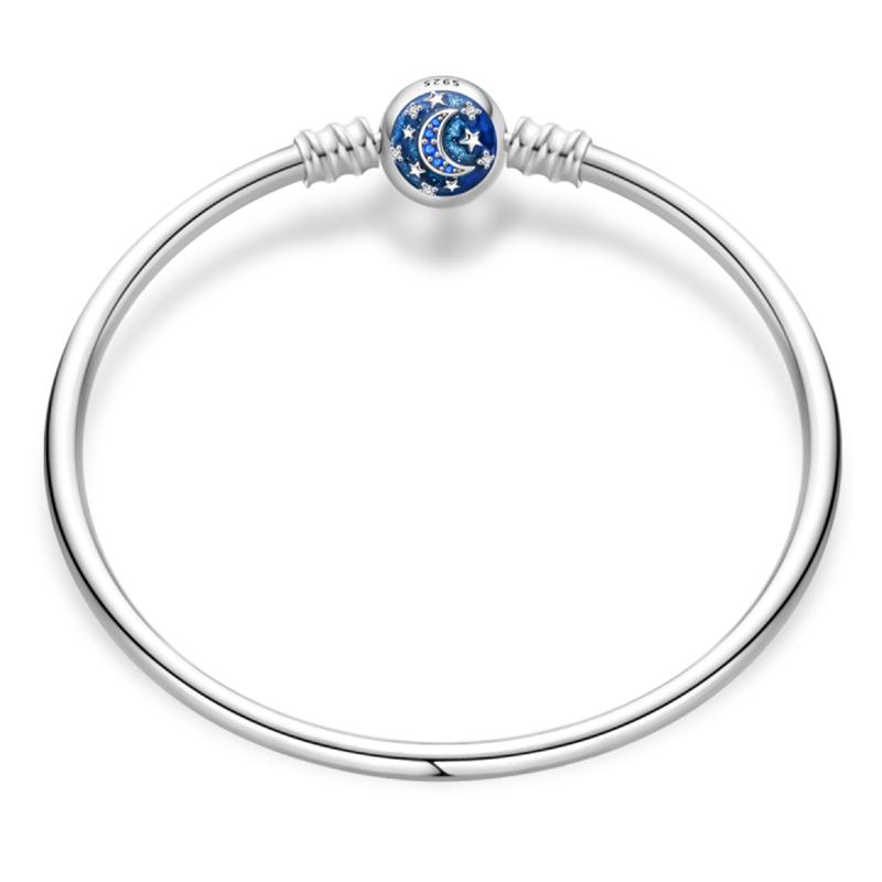 Brățări din Argint 925 de 17-20CM Pentru Femei Stea Lună Fluture Gheară de Pisică Lotus Coroană Aurie Brățări Potrivite pentru Charme DIY Pandantive Bijuterii