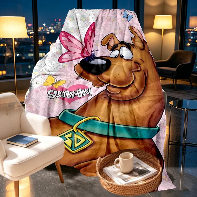 Scooby Print Blanket - Soft & Comfortable, for Bedroom, Travel, Sofa, Home Decoration - Birthday Christmas Gift for Friend