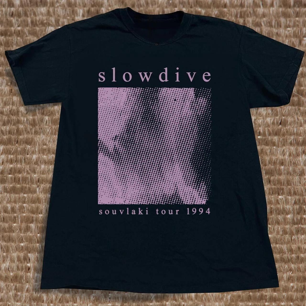 

2026 Summer Womens Retro Slowdive Band TShirt Cotton and Breathable Short Sleeve Streetwear Oversized Loose Casual S
