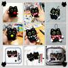 Cute Black Cat Plush Toy 10 Cm Small Doll Pendant Keychain Cartoon Soft Animal Stuffed Doll Backpack Bag Decoration Gift