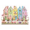 Christmas Wooden House and Garden Shaped Hanging Ornaments for Christmas Tree Decorations and Holiday Gifts