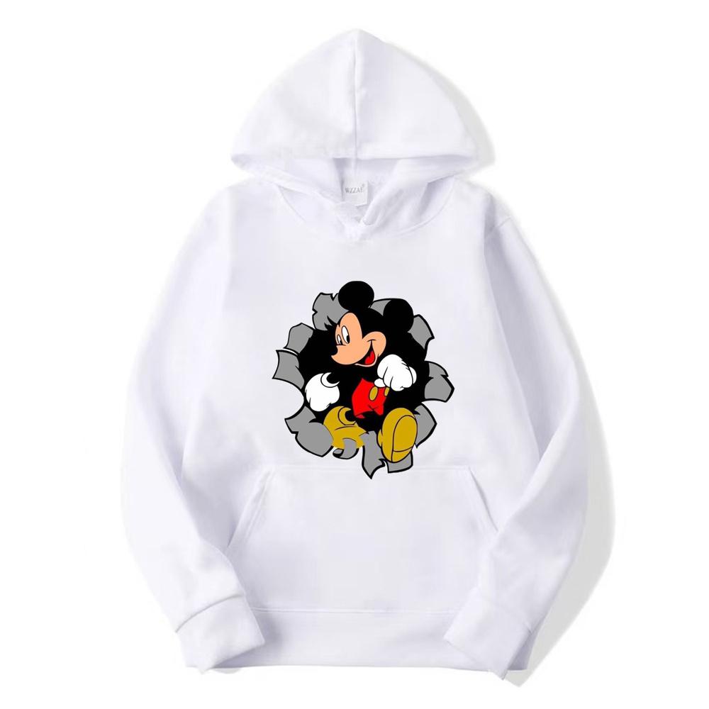 New Disney Mickey Mouse Couple American style Cute Pink Hoodie in the Autumn and Winter for Men's and Women's Couple's Clothing
