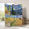 Van Gogh's Checkered Theme polyester Bedroom velvet flannel soft sofa cover blanket Fleece soft sofa cover blankets for beds