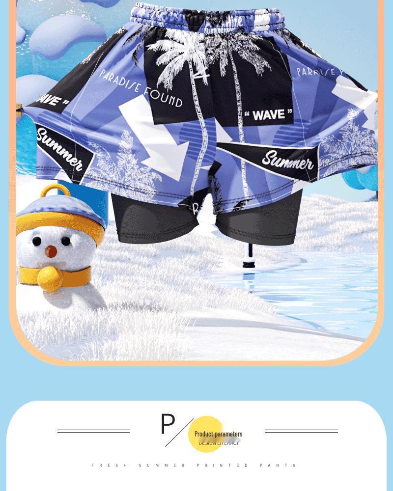 Professionelle Schnelltrocknende Jungen-Badehose: Doppellagiges Anti-Peinlichkeits-Set für mittlere und große Kinder