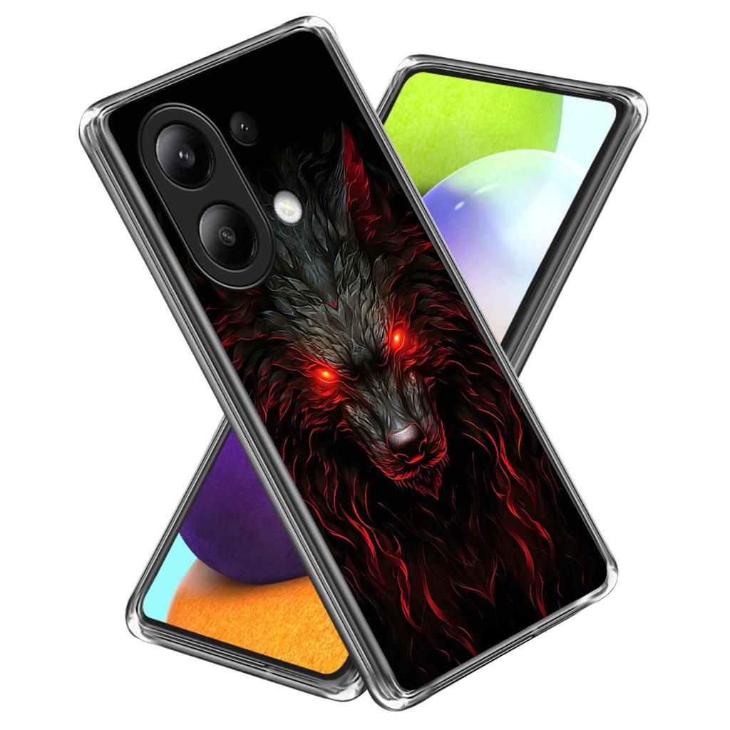 For Xiaomi Redmi Note 13 4G Case Shock-Absorbent TPU Pattern Printed Phone Cover