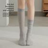 3 Pairs of Wool Socks, Women's Calf Socks, Mesh Breathable Vertical Cashmere Socks, Long Socks, Women's Pressure Slimming Long Socks