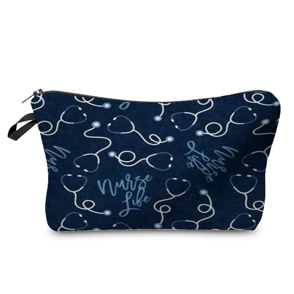 Women Nurse Print Cosmetic Bag Toiletries Organize Travel Storage Case  6443