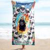 1PC Custom Name "Royal Lamb Flames" Beach Towel Highly Absorbent And Sand-Resistant Towel for Swimming, Pool, Yoga, And Travel Lightweight