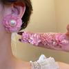 5 Pairs Floral Acrylic Flower Stud Earrings Acrylic Korean Style Earrings  Girl Gift