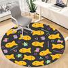 1PC Goldfish Biscuit Shapes Office Round Area Rug, Mat Suitable For Office, Under Office Chairs Bedroom Living Room Home Decor, Room Deco