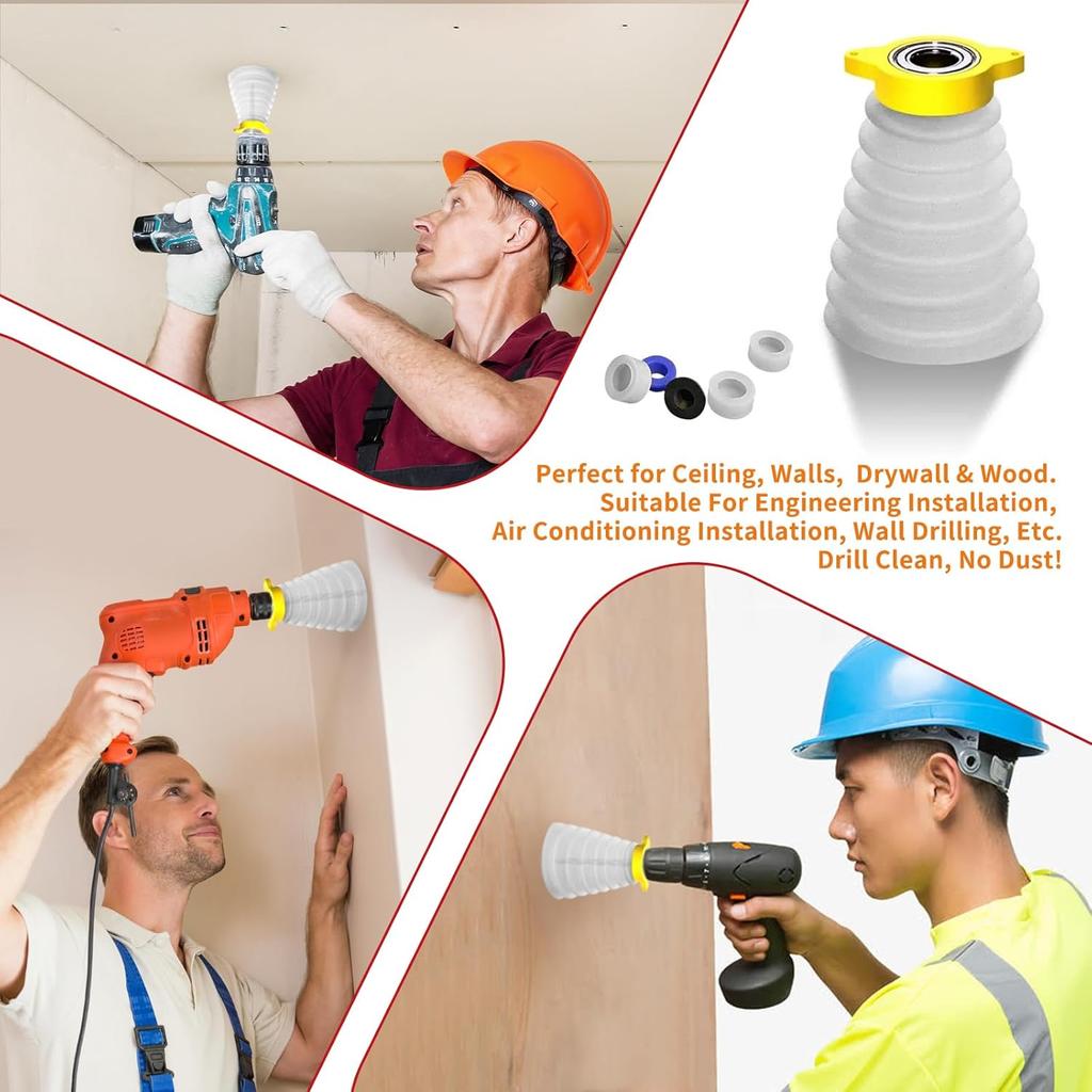 Drill Dust Cover Collector Scalable Rubber Dustproof Dust Bowl Device Power Tool Utility Accessories for Electric Hammer