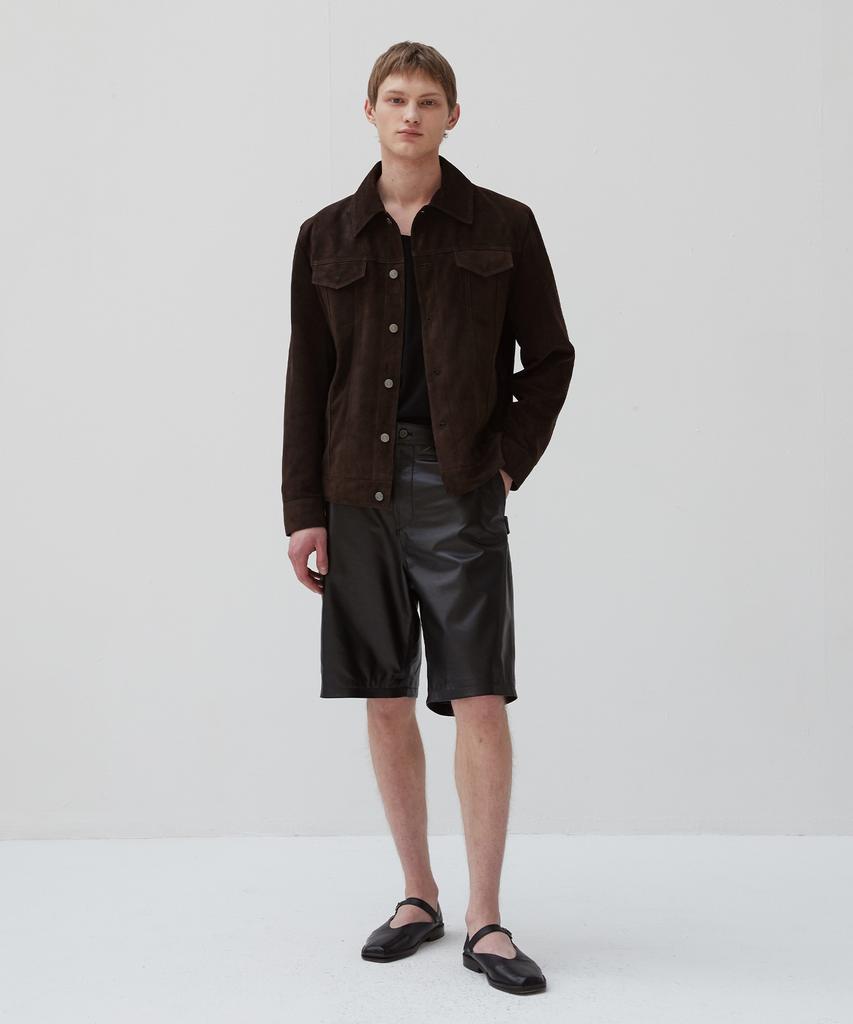 Beleudemaleu Italian Napa Lambskin Bermuda Pants