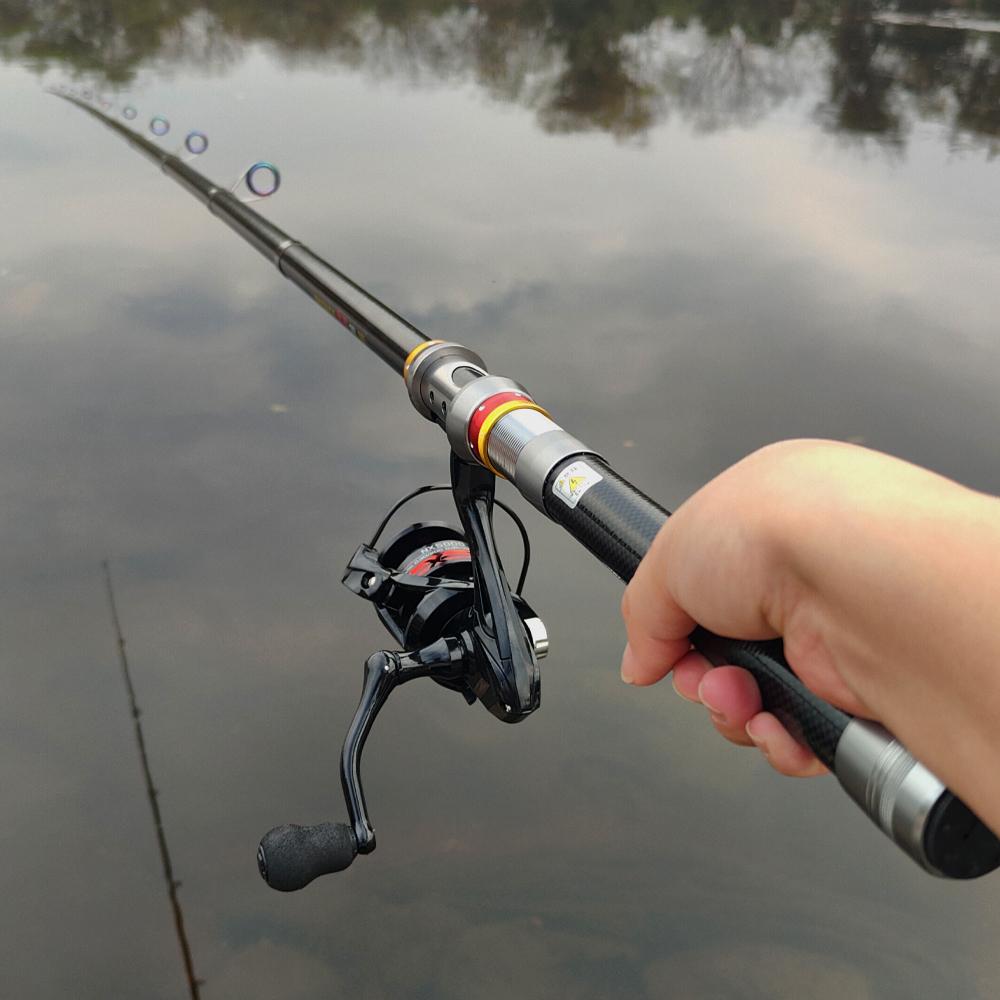 Carbon Fiber Telescopic Fishing Rod and Reel Combo Short Sea Rods Spinning FIshing Pole Superhard 1.8M 2.1M 2.4M 2.7M 3.0M 3.6M