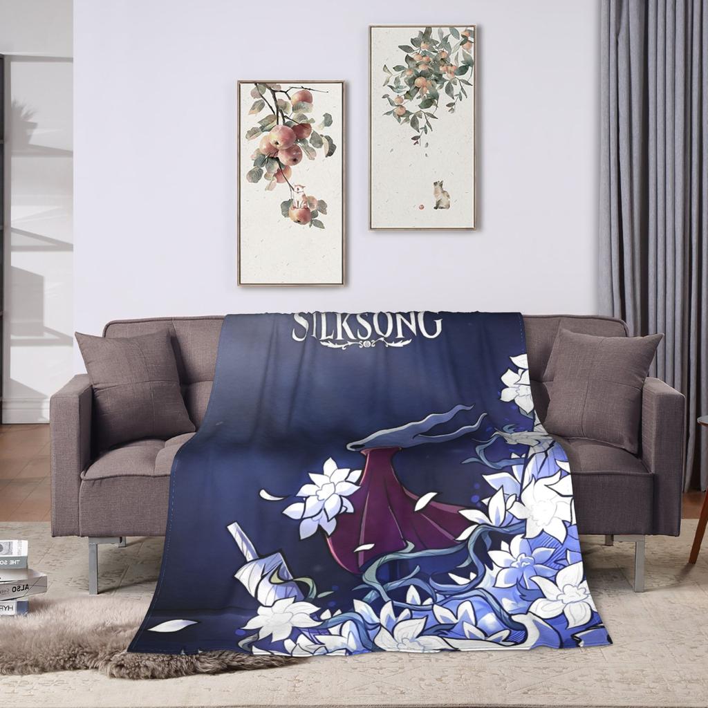 Hollow Knight Silksong Blanket Flannel Autumn/Winter Multi-function Super Warm Throw Blanket for Sofa Couch Plush Thin Quilt