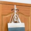 Bedroom Door Hanger Clothes Hanging Rack Over The Door Plastic Home Storage Organization Hooks, Purse Holder for Bags Rails