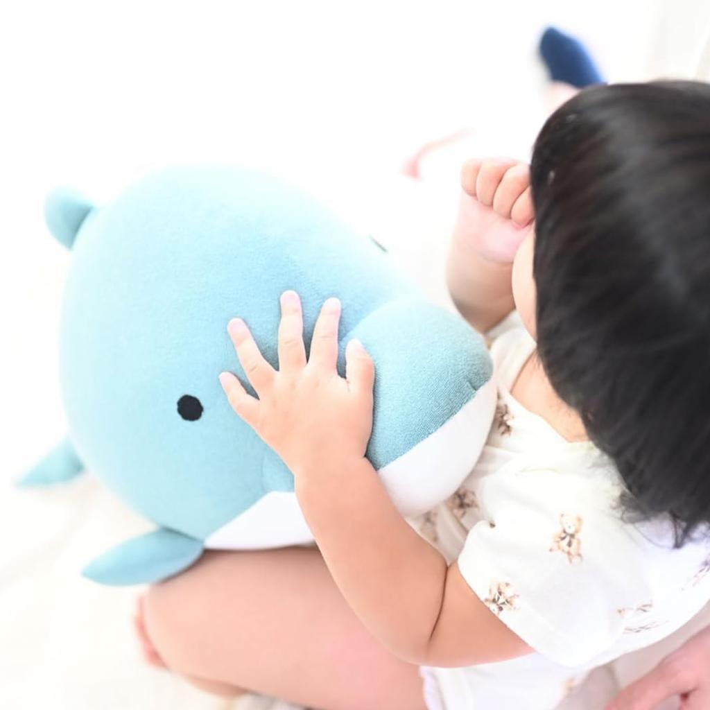 EMBALANCE MINON (Dolphin) Plush Body Pillow, Medium, Blue, T92315, Made In Japan