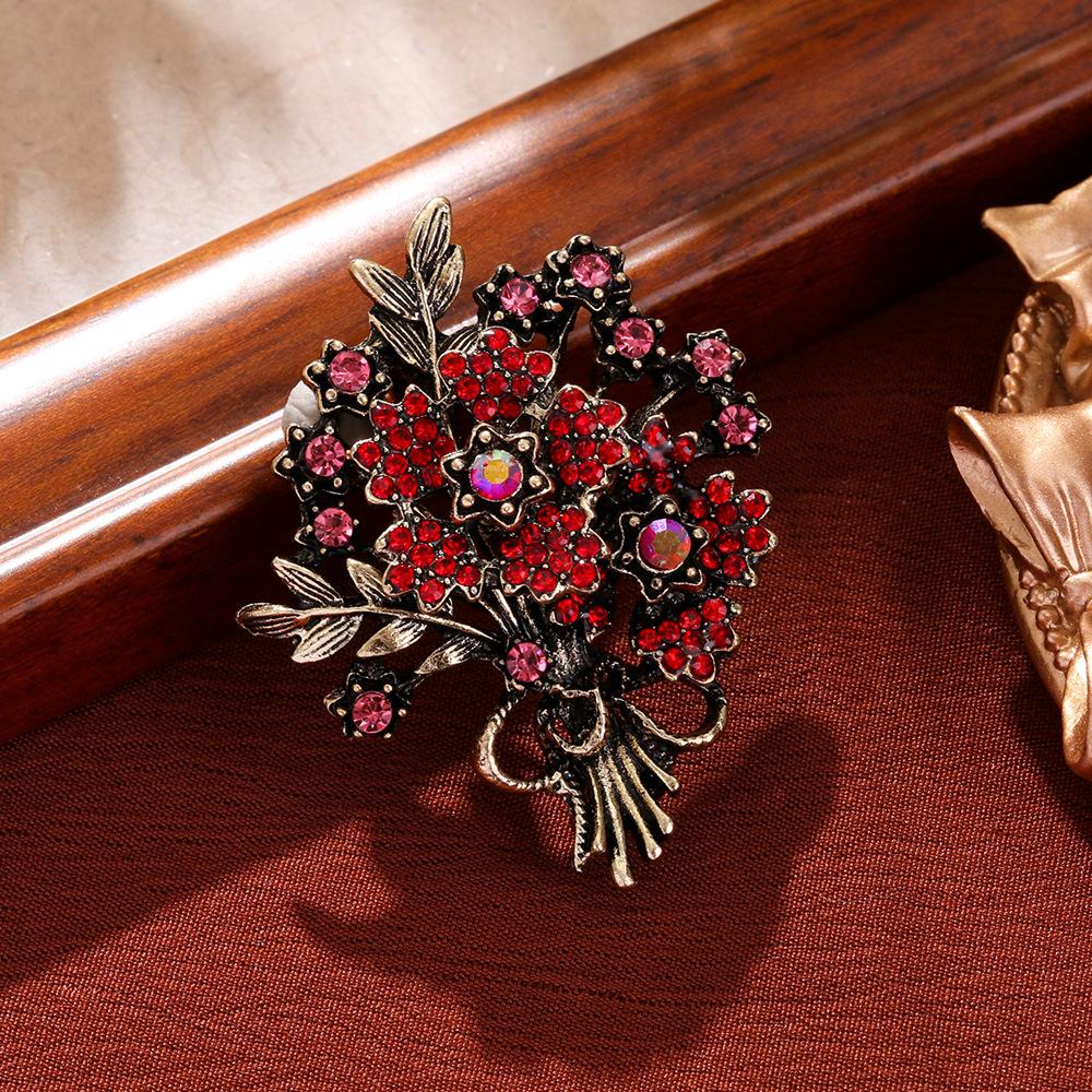 New fashion atmosphere fortune tree brooch high sense diamond-encrusted women's corsage coat pin accessories