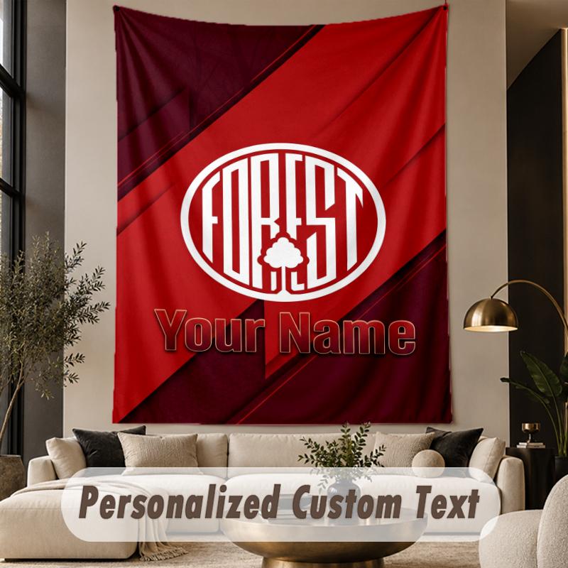 Custom Text Tapestry Nottingham Forest FC Print Wall Tapestry Indoor Living Room Wall Decor