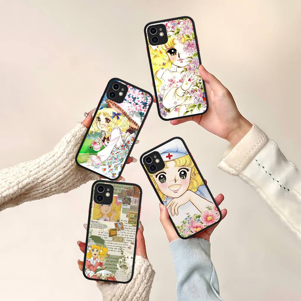 Manga Candy Für iPhone 15 16 Pro Max 11 12 13 14 XS XR X Plus 16E Matt Transluzente Handyhülle