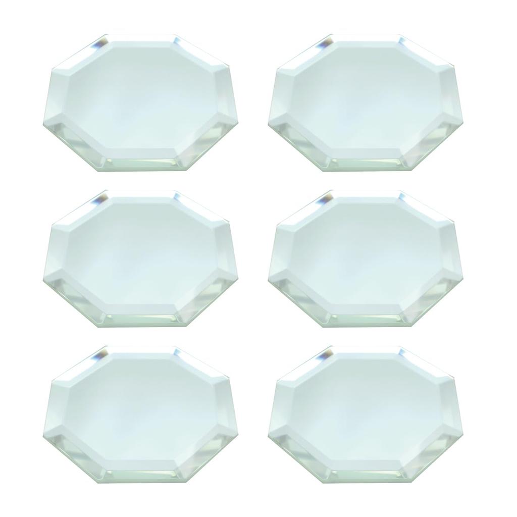 Four Cart Feng Shui Good Luck Octagonal Mirror, 10cm X 6 Pieces