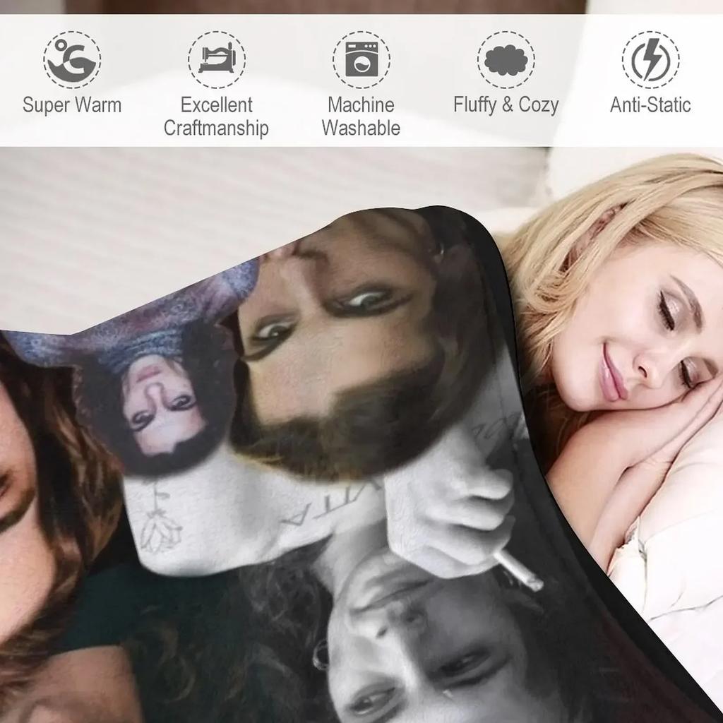 Damiano David Editing Throw Blanket sofa bed Plaid on the sofa Blankets