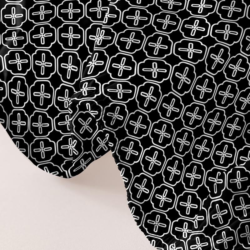 1 Simple Modern Geometry  Printed Matte Fitted Sheet, Bedroom Printed Bed Cover, Bedding (Excluding Pillowcases)