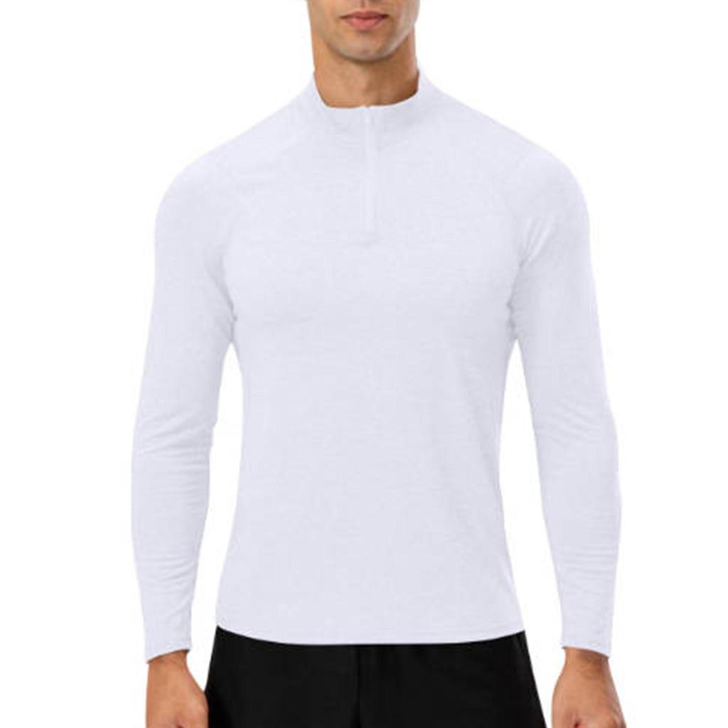 Men's /Winter Fitness Long Sleeve Quick,Dry Running Training Top Half,Zip Slim Fit Hooded Sweatshirt