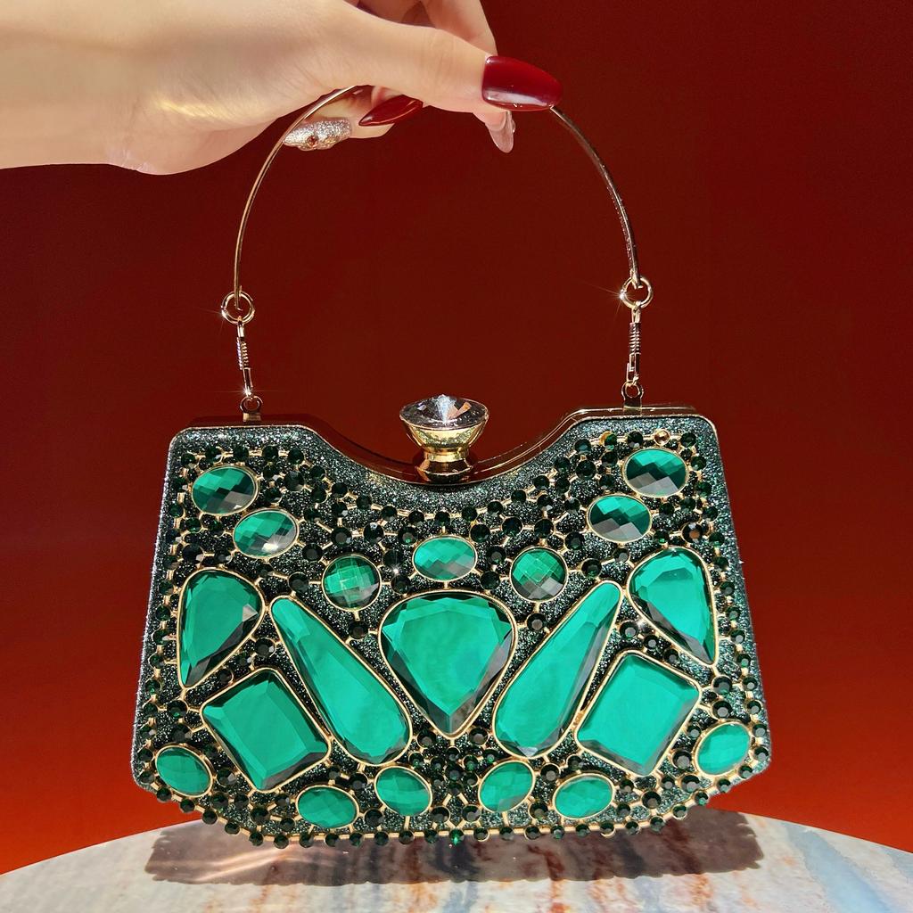 Waterdrop Handbag - Evening Bag - French-style Diamond-studded Handbag - High-end and Luxurious Chain Strap Women's Bag Casually