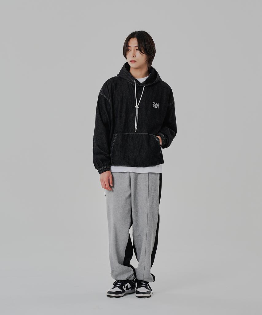 Denim Washed Hoodie_Black